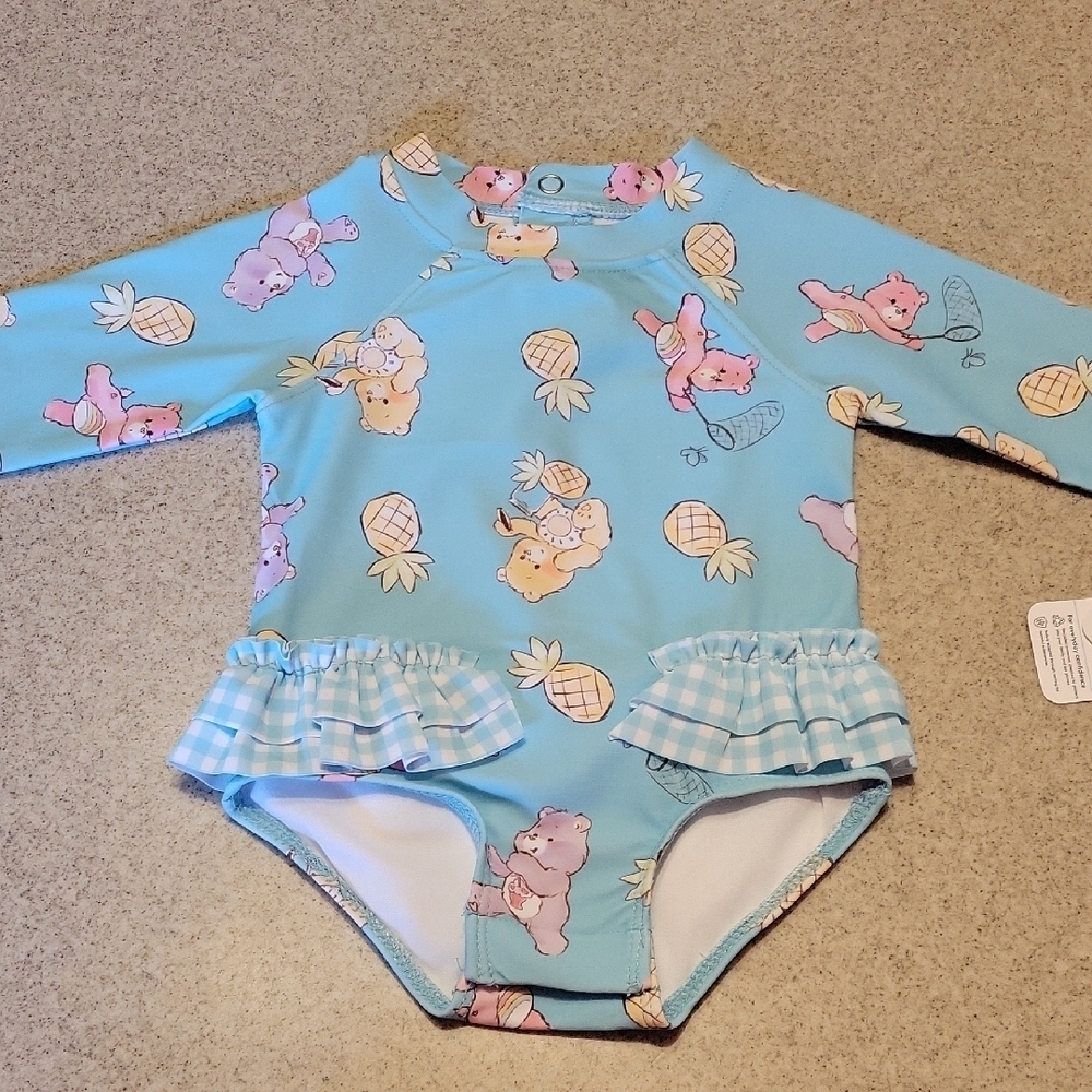 Care BearsOne Piece Swim Rashguard SIZE 3-6 months Nwt